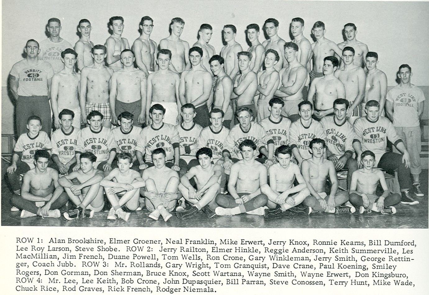 1959 Varsity Wrestling 